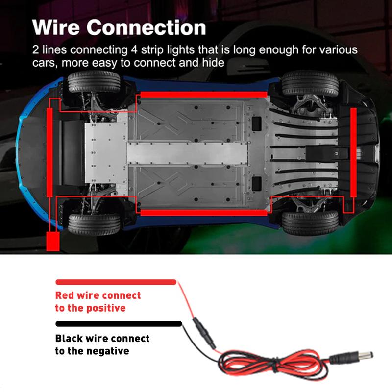 AUXITO RGB LED Strip Under Car Tube Underglow Underbody System Neon Light Lamp Kit AUXITO RGB LED Strip Under Car Tube Underglow Underbody System Neon Light Lamp Kit
