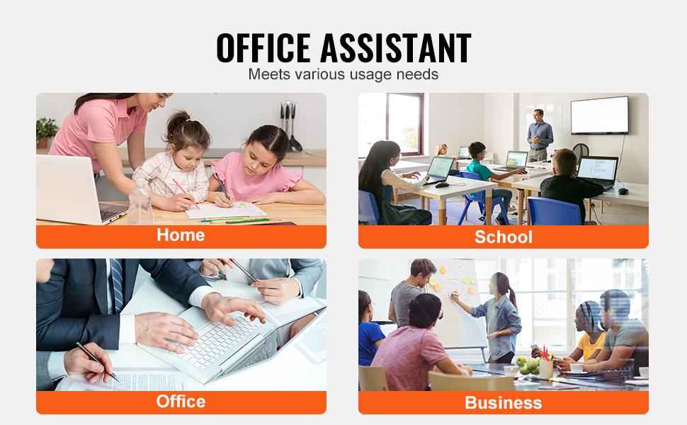 VEVOR Coil Spiral Binding Machine, Manual Book Maker 34-Holes Binding 120 Sheets, Punch Binder Adjustable 3/16 - 9/16 Coil Binding Spines, for Letter Size, A4, A5