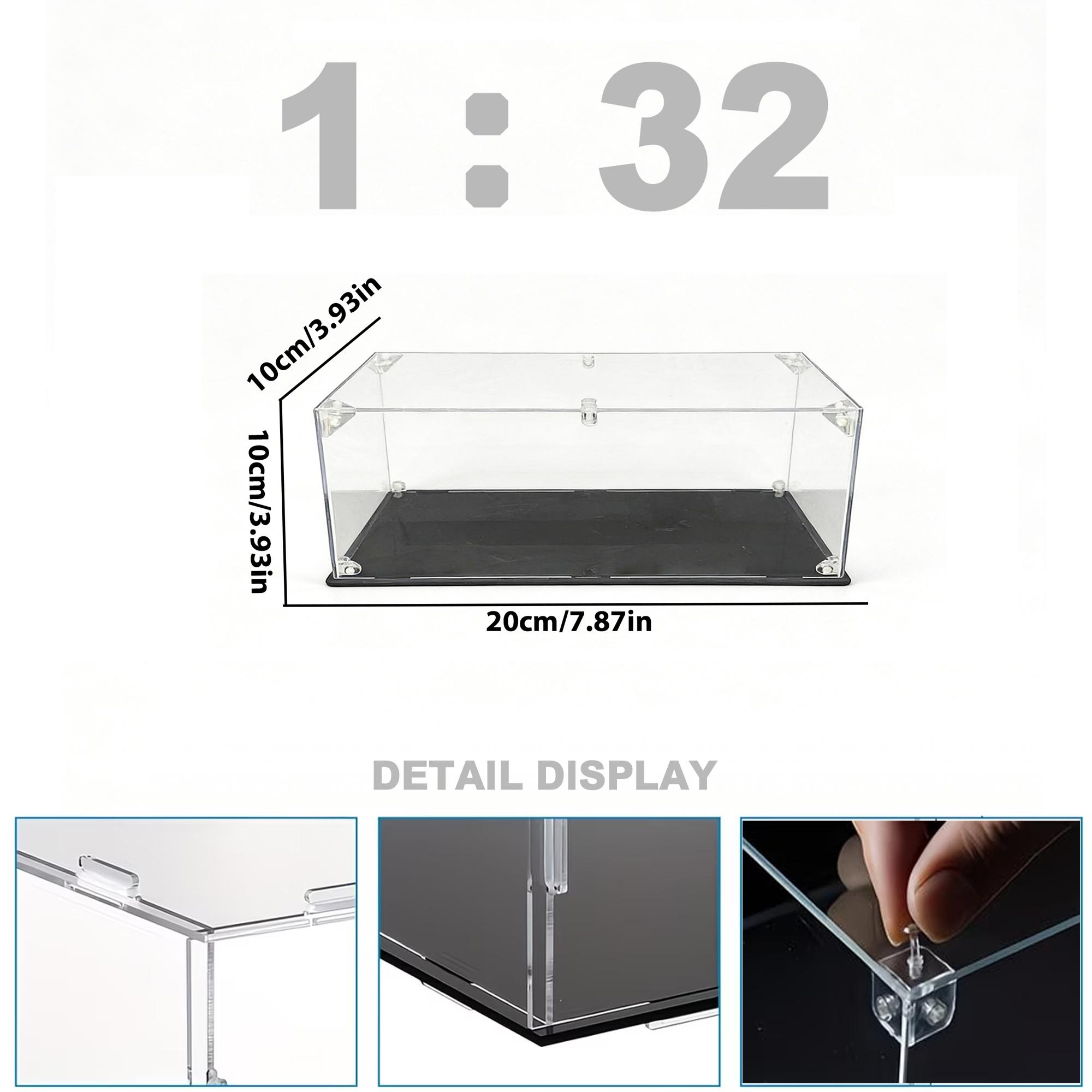 Acrylic Car Model Display Case, 1:14/1:18/1:24/1:32 Scale, Detachable Base, Dustproof, Easy Install, Gift for Car Enthusiasts