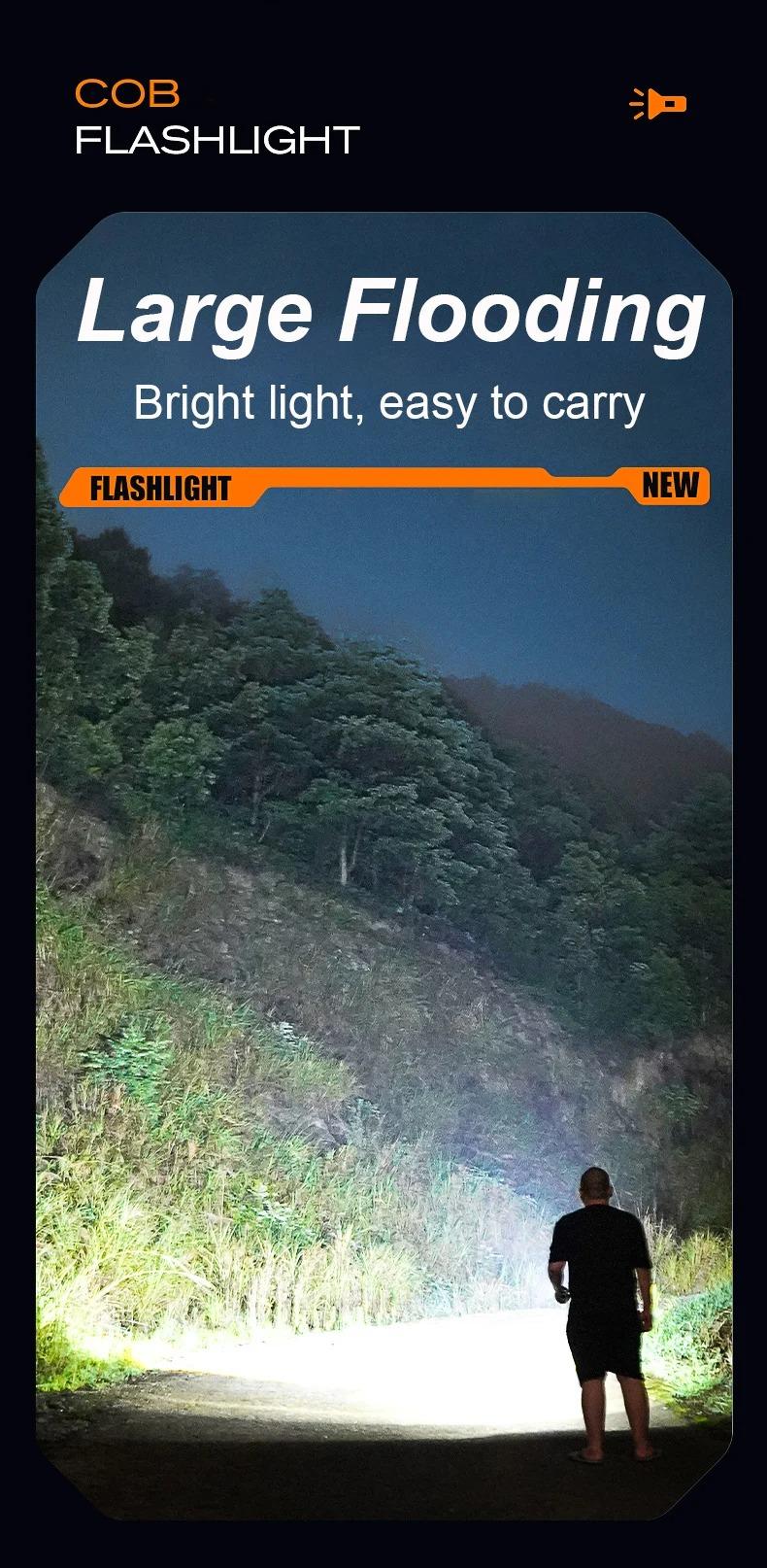 Portable Abs Flashlight, Adjustable Angle Headlamp, Magnetic Bottom, Durable for Camping, Outdoor Survival, Emergency Situations