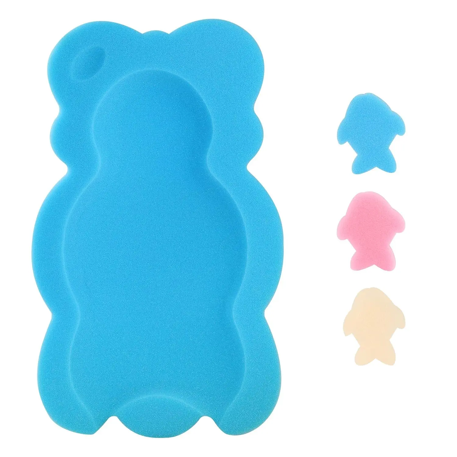 Bath Cushion  Sponge Mat,  &  Bath Pad - Blue
