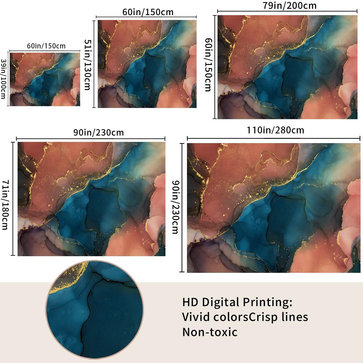 Fluid Ink Art Wall Tapestry, Niche Watercolor Texture Design, Natural Drape Strong Atmosphere, Perfect for Influencer Bedroom Backdrop Wall Decor