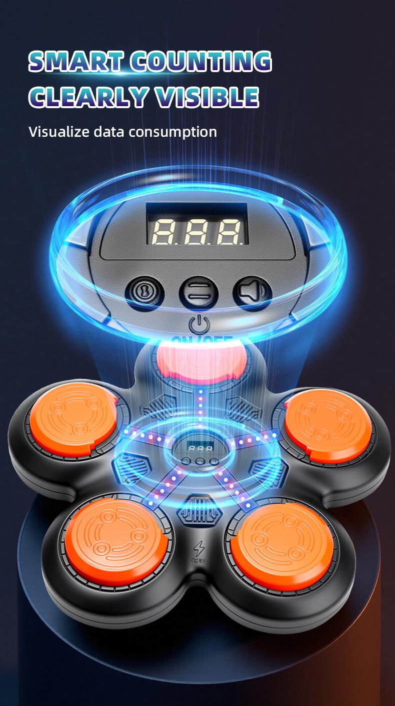 Smart Bluetooth-compatible Boxing Machine for Kids Aged 3+, Space-Saving Design, Precise Counting, Fun Fitness, USB PD Charging, Gift Idea