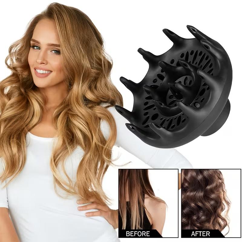 Versatile Curl Diffuser Attachment for Curly and Dense Hair, Durable Nylon Material, Ergonomic Design with 360° Airflow, Salon Quality at Home, Blow Dryer Accessories, Hair Dryer Styler