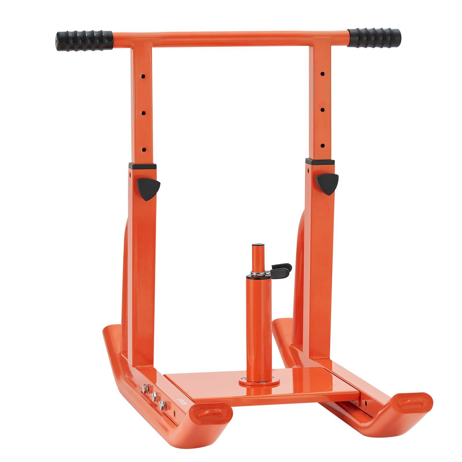 VEVOR Weight Sled, Steel Power Sled, Fitness Training Sleds for Athletic Exercise Speed Improvement, Workout Equipment with Adjustable Height Handle, Compatible with 1/2 in Weight Plates, Orange
