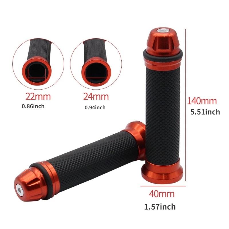 Motorcycle Dirt Bike Rubber Handle Grip Pedal Biker Scooter Handlebar Grips Modified General Purpose for 2.2cm Motorcycles