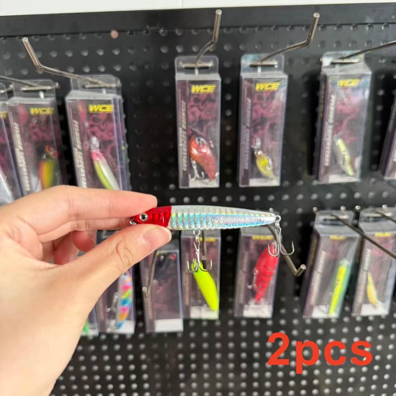 Big Brand Reproduction, Bestseller, 2pcs, Lure Minnow Submerged Lead Pencil Vibrating Far-Cast Imitation Artificial Lure with Sound Bead, Suitable for Freshwater and Saltwater Fishing, Fishing Accessories, Tackle, and Gear