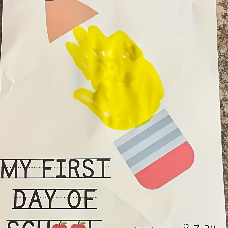 5 Sheets Party Activity Cardstock, Memory Keepsake Printables, First Day of School Handprint Art, Back-To-School, Preschool Craft Supplies, Teacher Resources