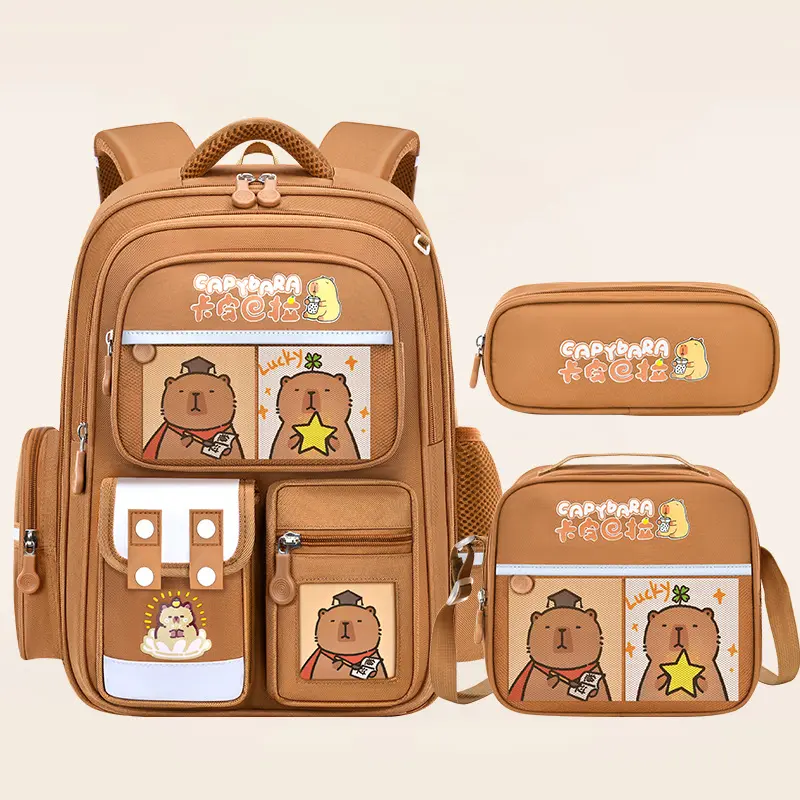 Capybara Three-Piece Set [Khaki-Lotus]