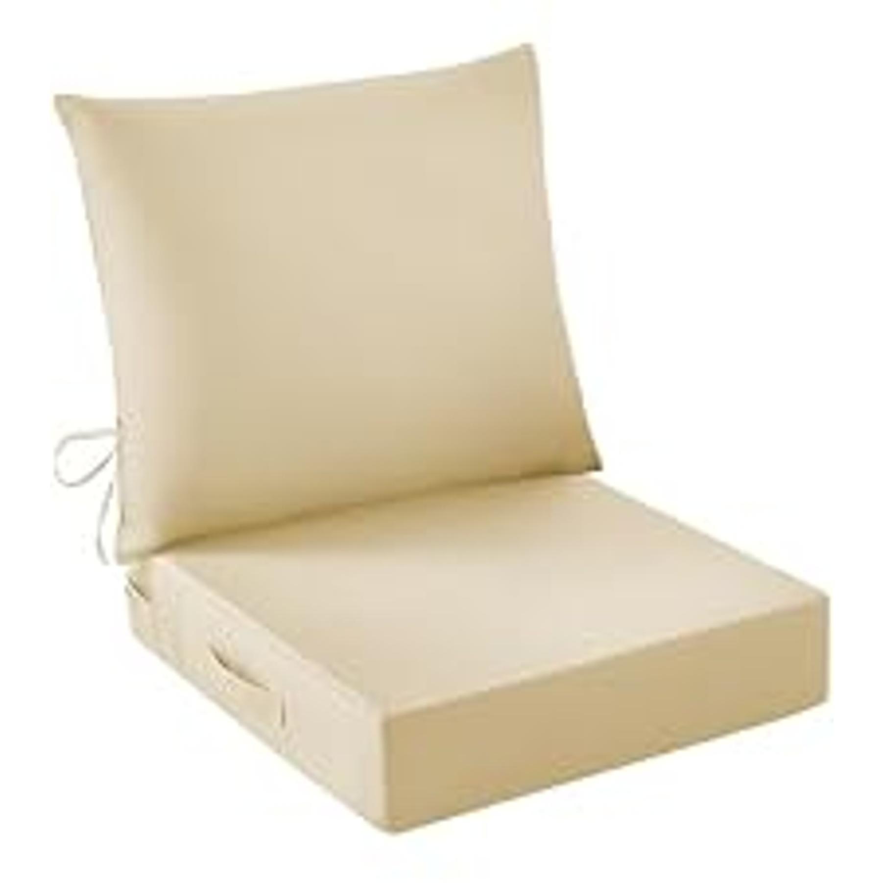 Chair Cushions, Memory Foam Dining Chair Cushions, Tufted Indoor Chair Pads, Set of 4, 16.5' x 16.5' x 3.5', Beige