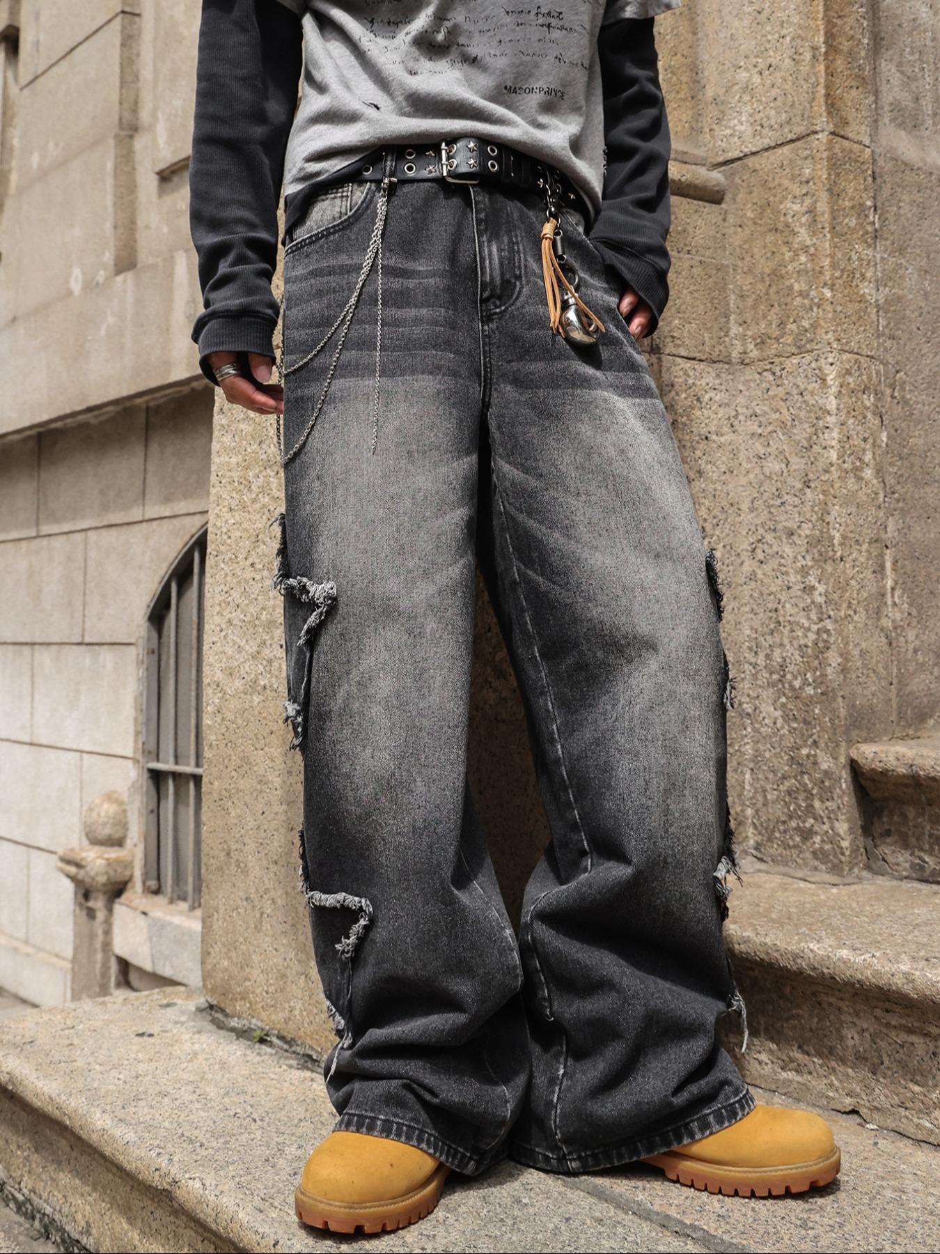 Four-Season Washed Vintage Loose Straight Leg Jeans, Y2K Street Style Denim Jeans, Perfect Gift for Husband and Boyfriend