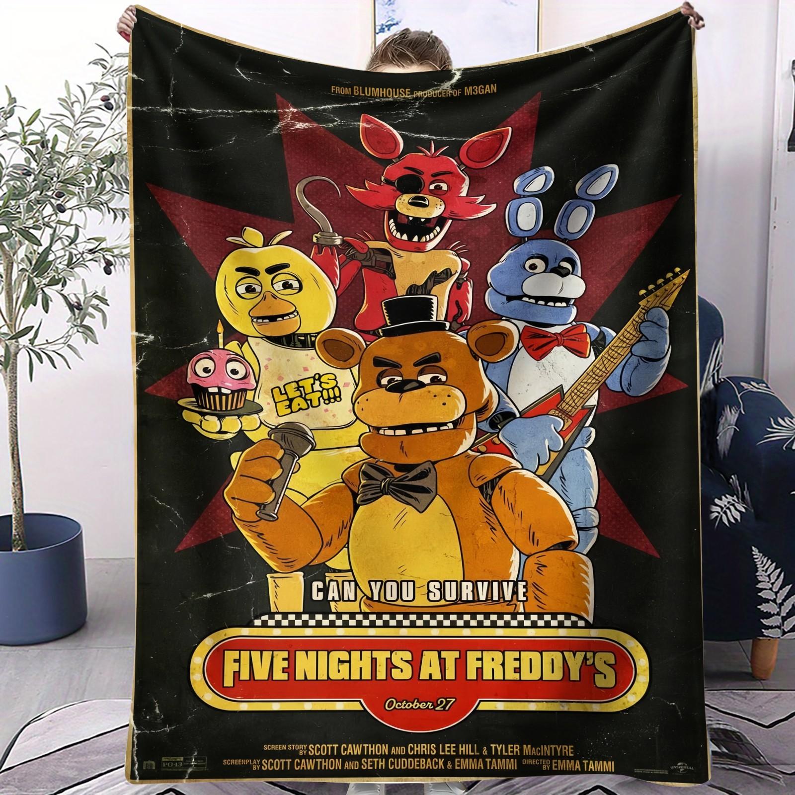 Five Nights at Freddy's Pattern Throw Blanket for All Seasons, Ideal for Bed Sofa Car Room Decor, Perfect Gift Idea, Patterned Blanket