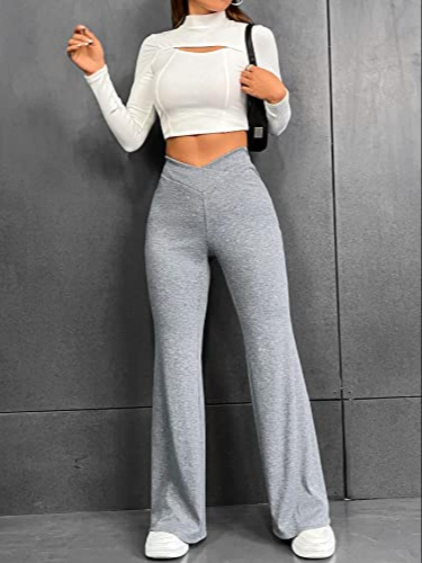 Plus Size Women's Solid Color Casual Skinny Pants, High Waist Stretchy Leggings for Daily Wear & Comfortable Fit
