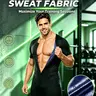 (order one size up)1 Pack Men Sauna Short Sleeve One Piece Workout Bodysuit, Front Zipper Design, Athletic Sport Jumpsuit, All Season Activewear Workout Clothes for Gym Training Running Cycling, Ideal Christmas Gift