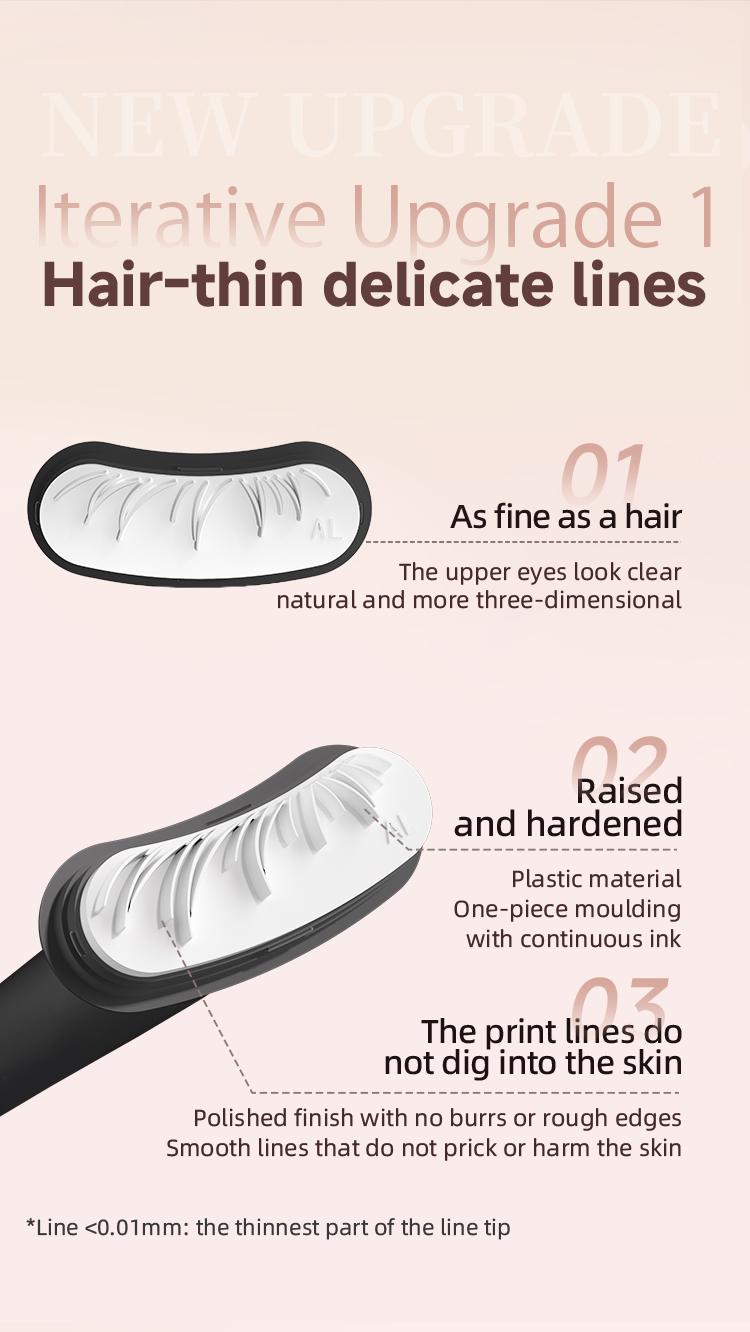 2-In-1 Dual-Head False Lash Stamp Makeup Tool Set, Quick-Dry Long-Lasting Portable, Sweat-Resistant, Multiple Styles and Colors, Essential for Beginners