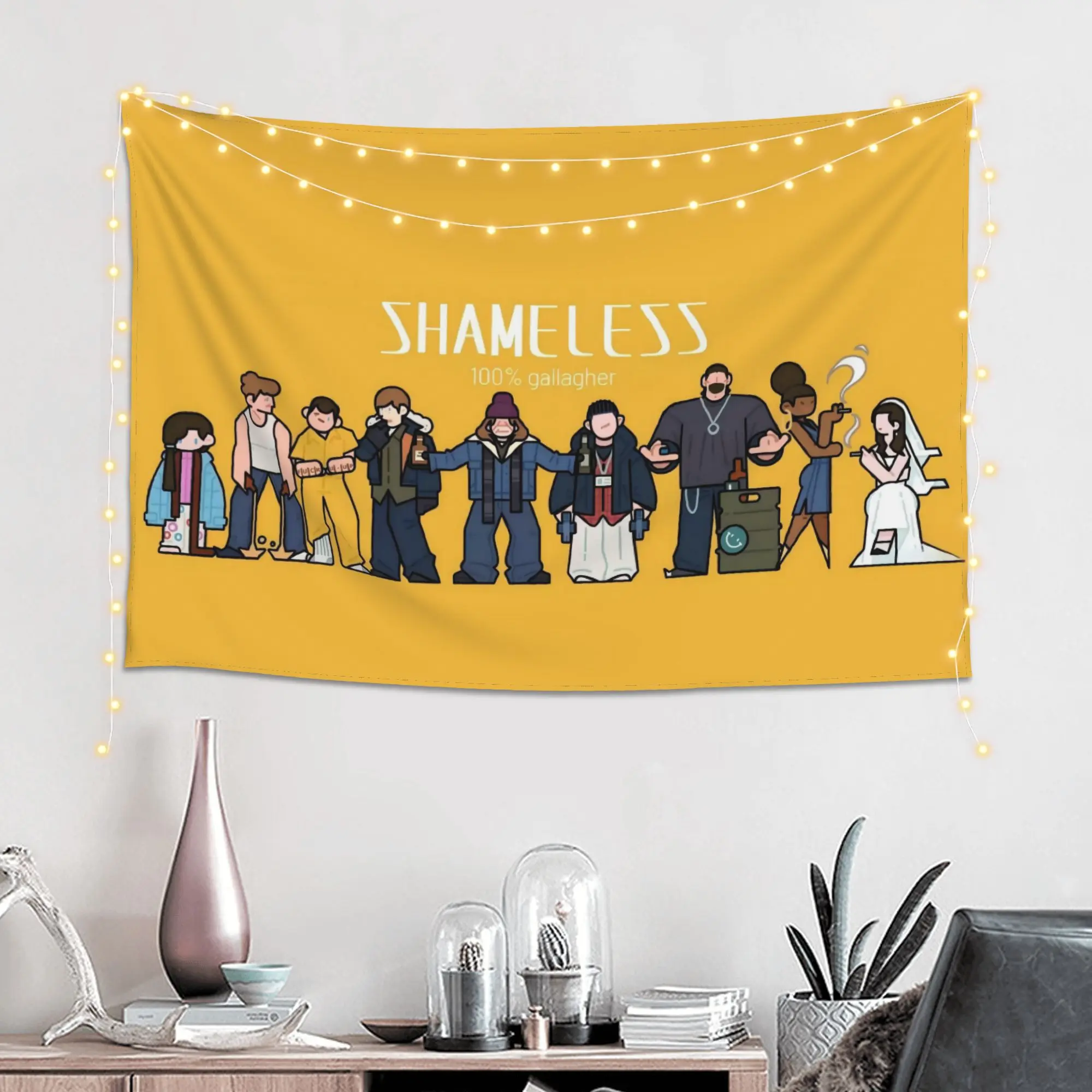 1pc Tapiz Shameless Decoration Print | Polyester Cartoon Bedroom Dorm Birthday Fans Gift Hanging Background 40in*60in
