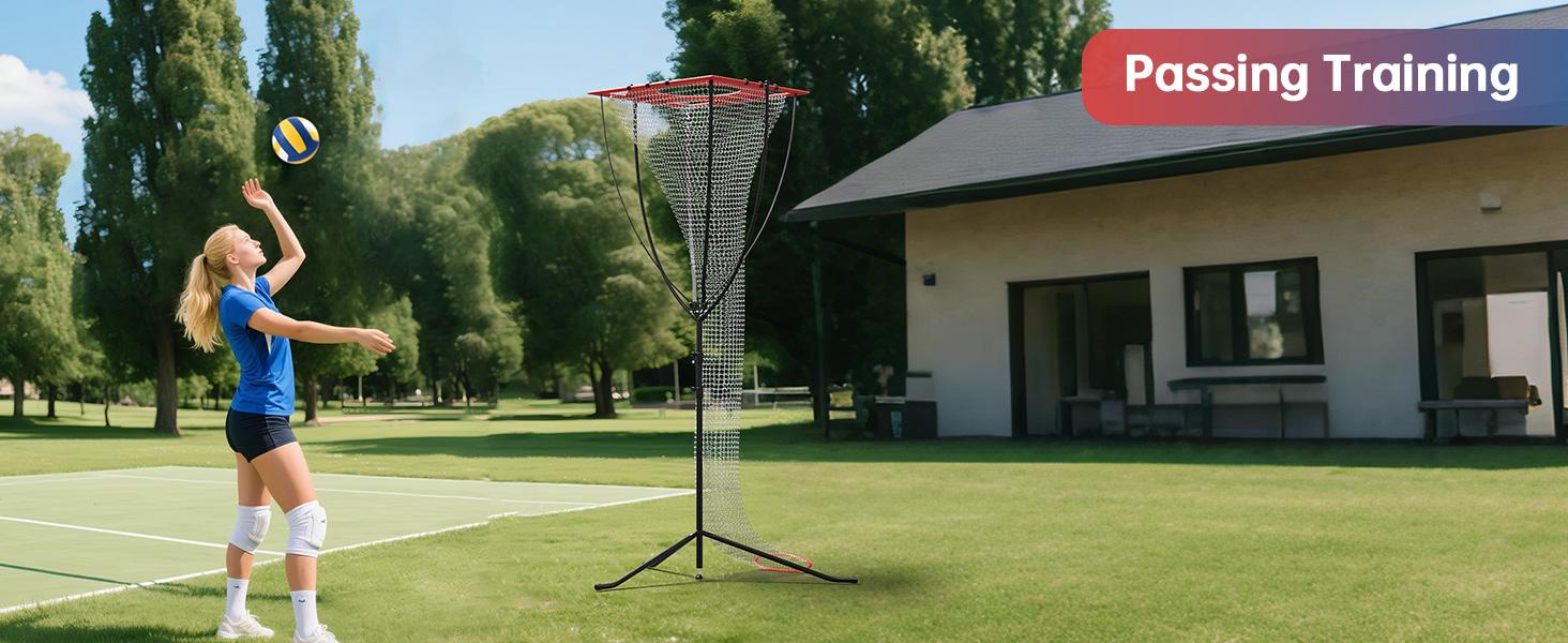 Volleyball Setter Training Net – Adjustable Height & Angle, Heavy-Duty Portable Frame for Indoor/Outdoor Setting, Serving & Spiking Practice