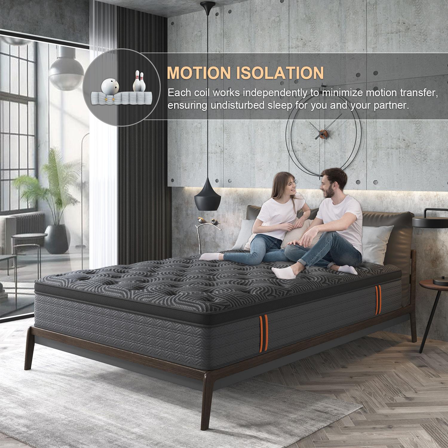 9 /12/14 Inch Gel Memory Foam Mattress Twin Full Queen King Bed Hybrid Spring Mattress  In A Box ，Medium Firm for Motion Isolation, Edge Support