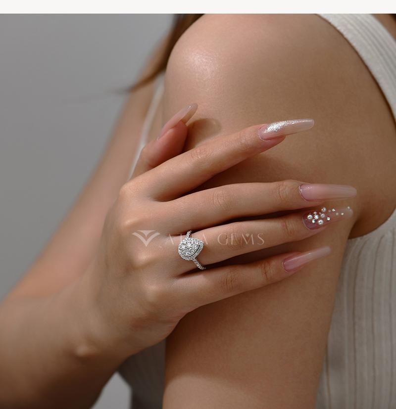 3.0mm Brilliant D Color VVS1 Clarity Synthetic Moissanite Jewelry Ring Wedding Ring Daily Replacement Ring Engagement Anniversary Gift R256