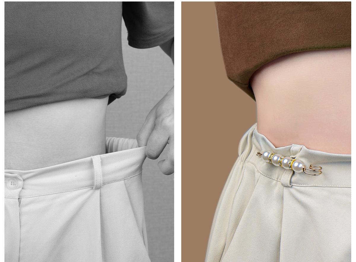 Pants waist cincher, waist cinching pin, anti-exposure brooch, high-end brooch, pin accessory, pearl brooch clasp, a gift for mom or girlfriend
