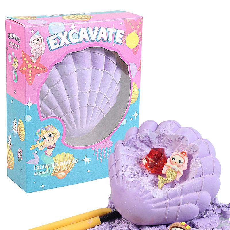 2-Pack Ocean Dig Kit – DIY Ocean Creature Dig Kit with Mystery Surprise (Starfish, Mermaid), STEM Science Activity, Underwater Exploration Theme, Birthday Gift for Boys and Girls, Science Experiment Kit