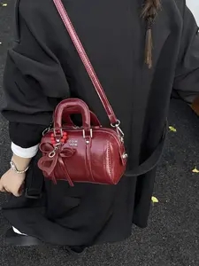 2026 New Vintage Soft Leather Pillow Bag for Women, Versatile Round Tube Bag, Trendy Fashion Handbag, Crossbody Shoulder Bag