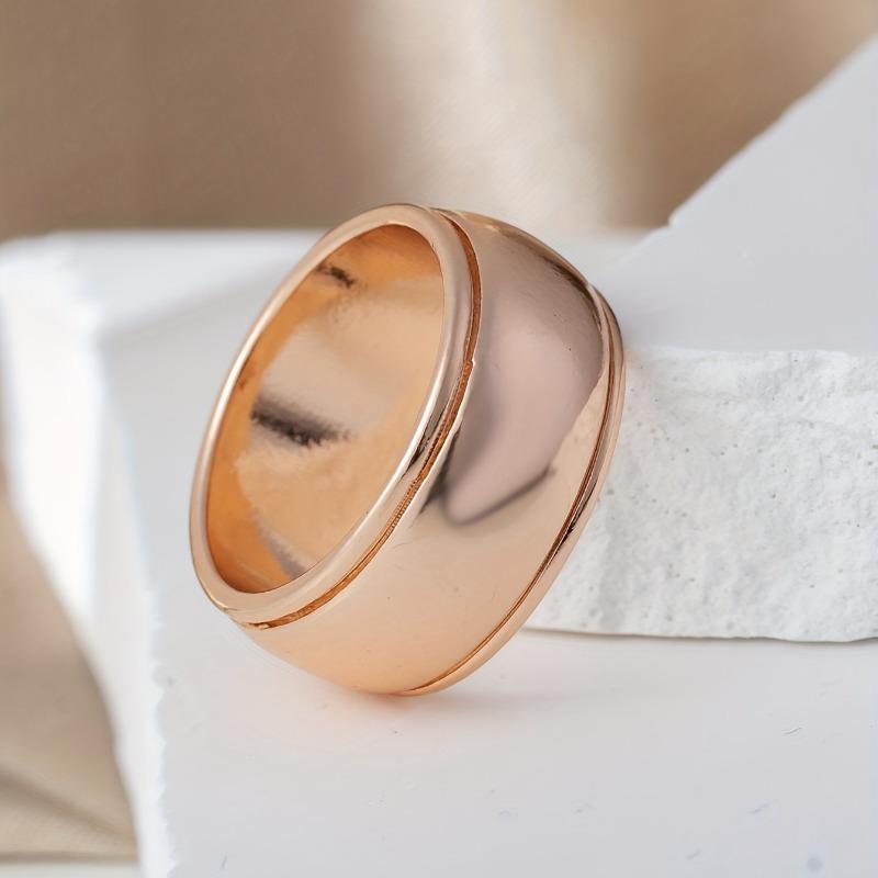 Retro geometric minimalist silver metal ring, wide design, suitable for holiday wear and daily use