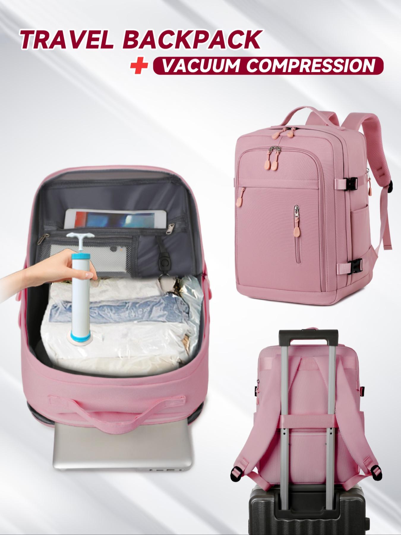 Vacuum Compression Backpack with Air Pump, Large Capacity Travel Bag 40x30x20 Cm, Space-Saving Design, Ideal for All Seasons, Laptop Travel Backpack, Travel Backpacks