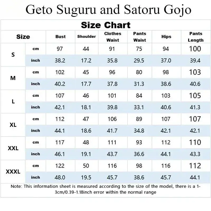 Geto Suguru Cosplay Anime Okkotsu Yuta Jujutsu Kaisen Cosplay  Shirt Pants Wig High School Halloween Uniform Full Set Gojo Riko