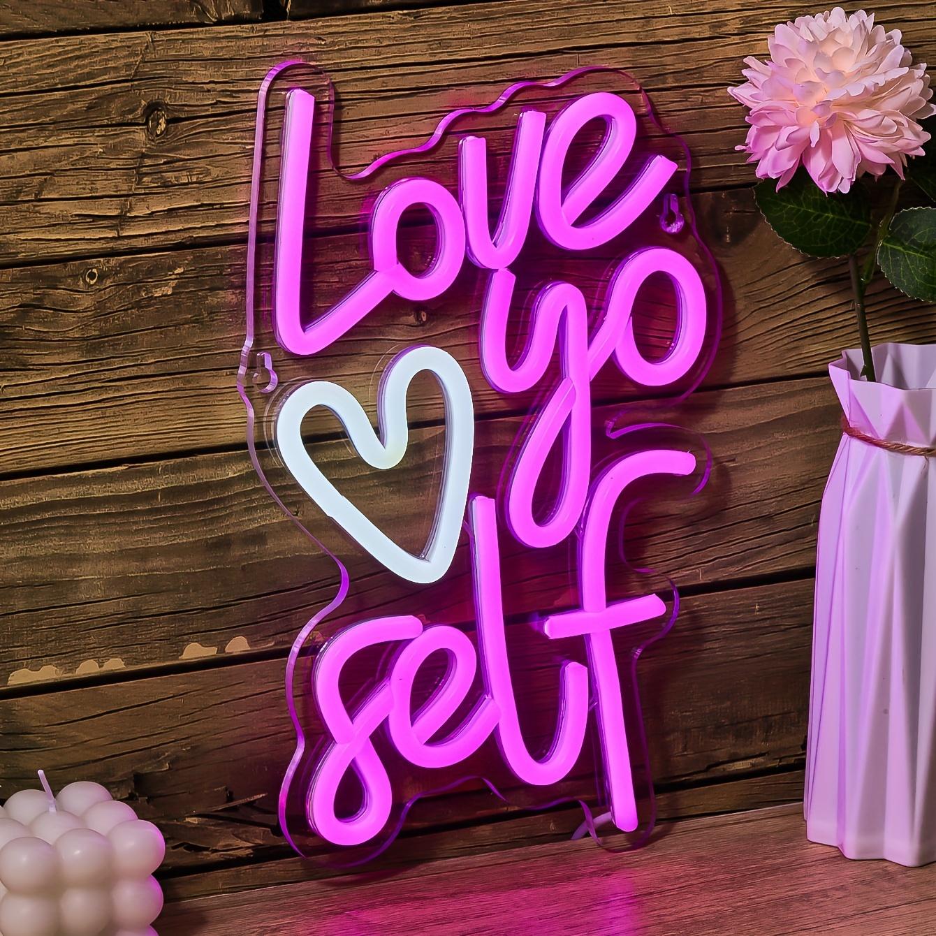 Letter Design Neon Sign, 1 Count USB Powered LED Neon Light, Summer Essentials, Decorative Light Ornaments for Home Party Decoration, Led Signs