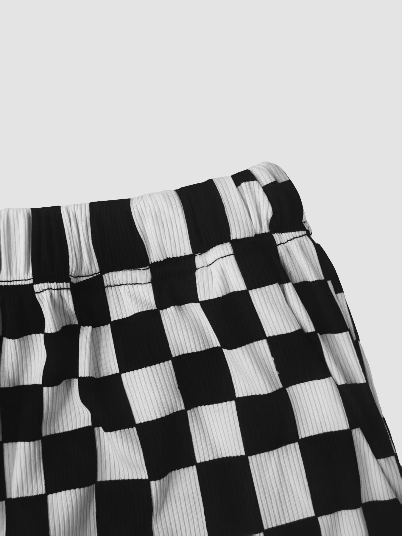 Women's Plaid Straight Leg Casual Loose Long Pants, Comfortable High Waist Trousers for Daily Wear, Stylish Ladies' Clothing