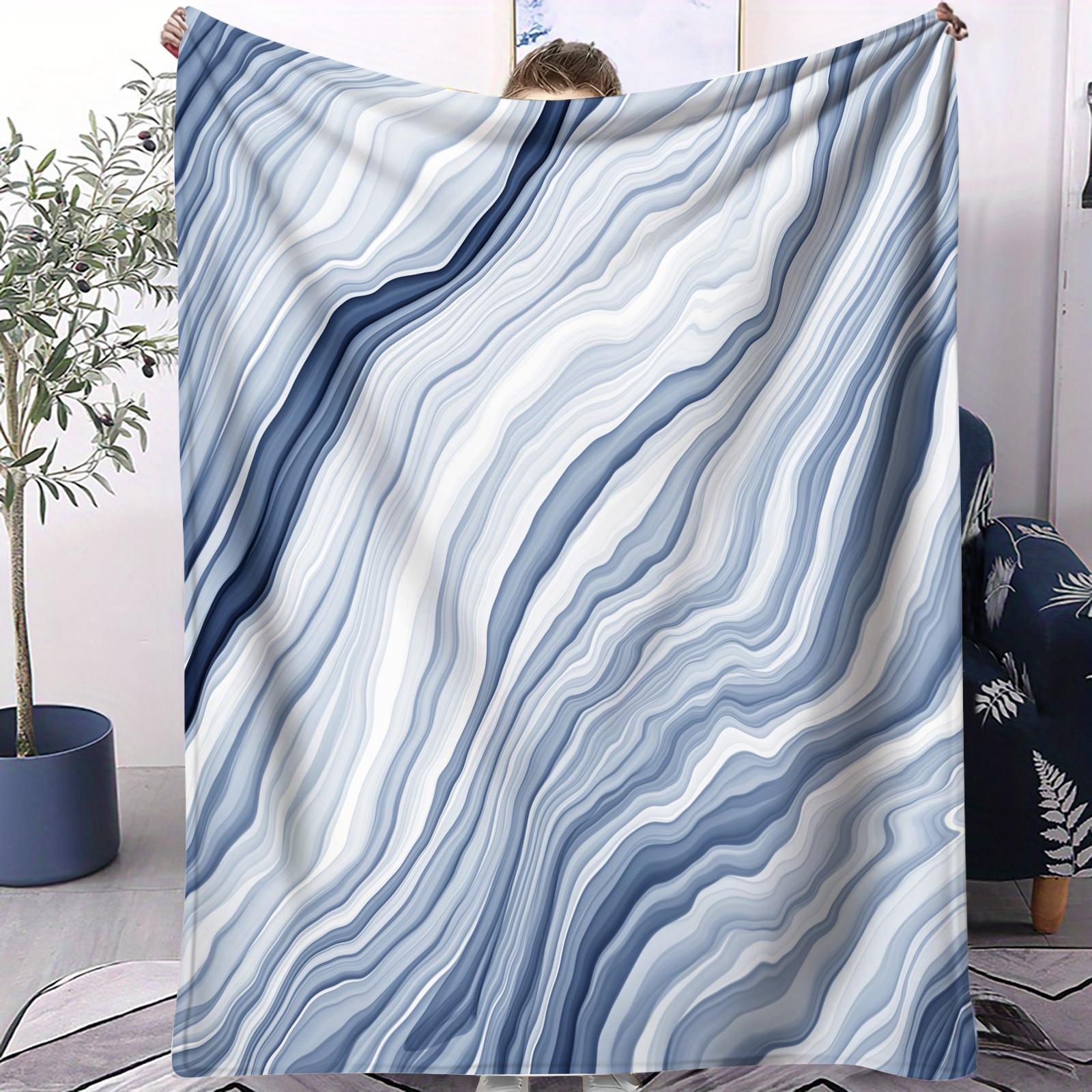 Marble Ink Print Blanket, Soft Warm Breathable Comfortable Skin-Friendly, Multiple Styles Available, Suitable for All Ages, Sofa Bed Use, Ideal Gift