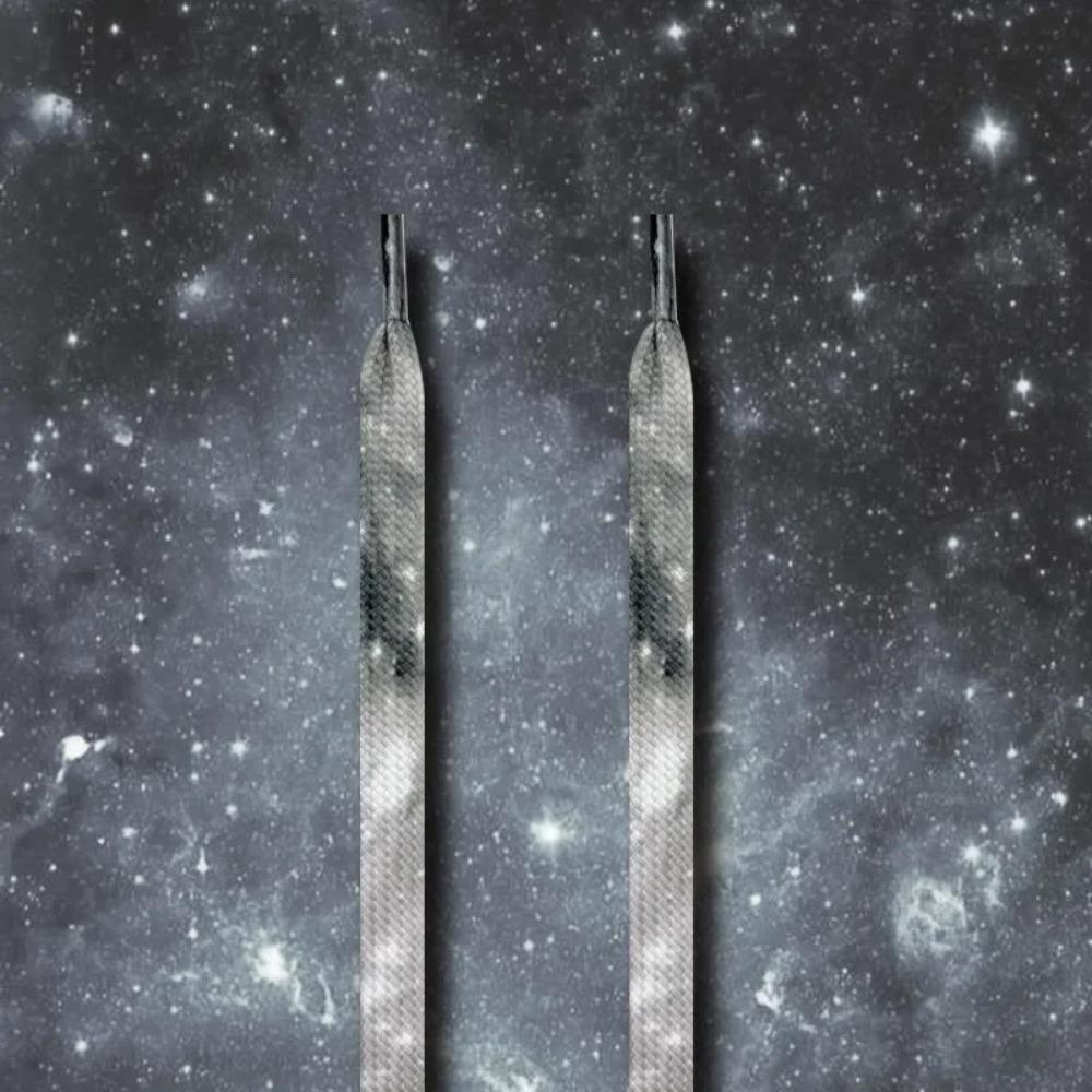 1 Pair of Shoelaces: Galaxy Starry Sky Flat Shoelaces with Unique Tie-Dye Print for Sneakers; Unisex Starry Sky and Galaxy-Themed Sneakers—A Must-Have Accessory for Effortlessly Stylish Footwear