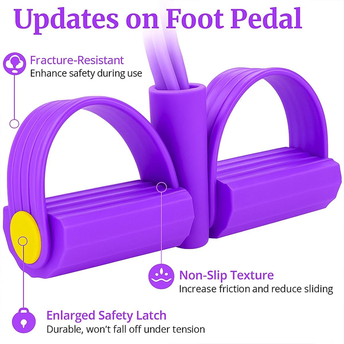 Multifunctional Tension Rope 6 Tube Designs, Gym Accessory Pedals, Ankle Pullers for Training, Leg Pulls, Yoga, Stretching