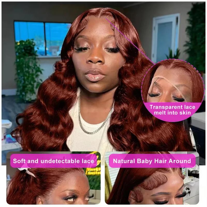 Bling Hair 30 32 Inch Orange Ginger 13X6 HD Lace Frontal Wigs 180 Density Body Wave 13X4 Lace Front Wig Human Hair Lace Frontal Wigs For Black Women