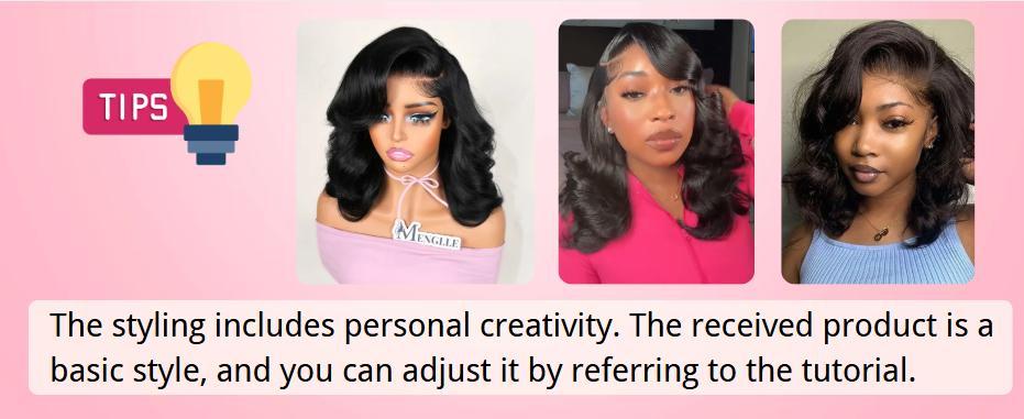 [Upgraded 7x6 Lace] Menglle Hair Side Part Glueless Layered Cut Loose Wave 7×6 Pre Cut Lace Human Hair Wigs Shoulder Length Short Bob Wig Pre Hair styled#greenish#TikTokShopSpringGlowUp