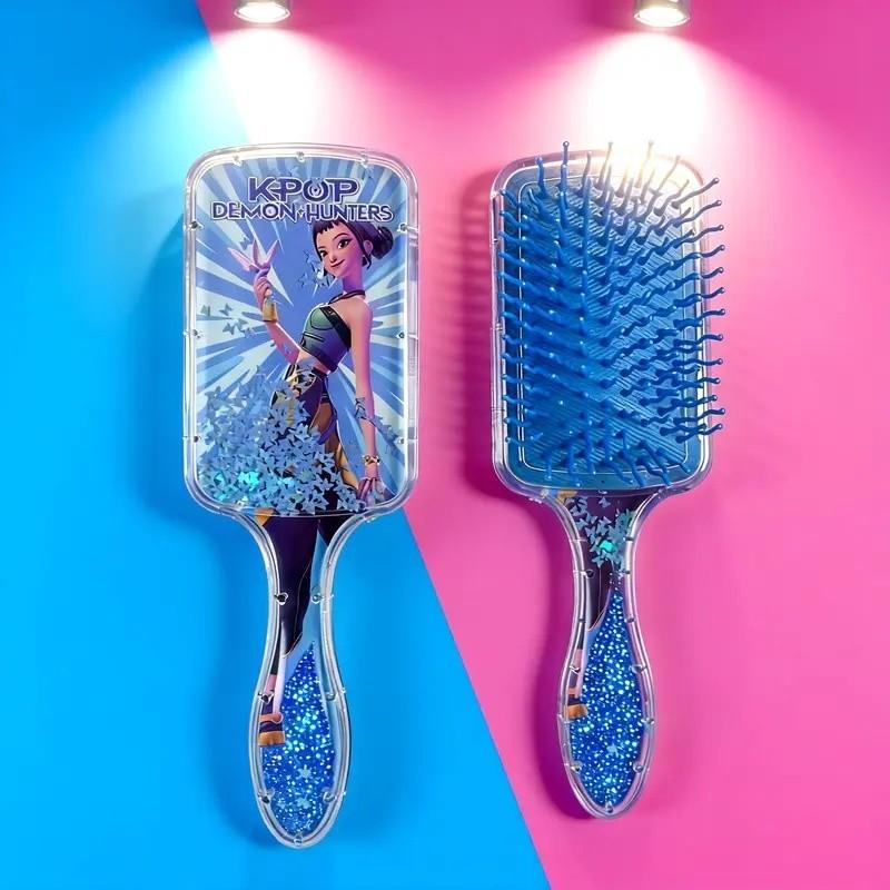 Kpop Hair Comb Square Pad Cartoon Design High-Quality Long Handle Sandfall Styling Brush Universal Hairbrush Fashion Hair Care