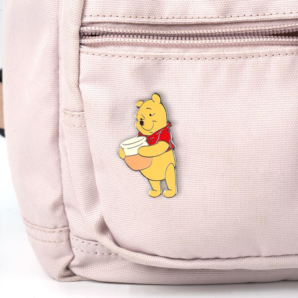 1PC Winnie Pooh Bear Enamel Pins Cute Cartoon Button Pins Decorative Badges Clothes Bag Backpack Hats Band Funny Womens Brooches Collectible Display Birthday Anime Peripheral Gifts