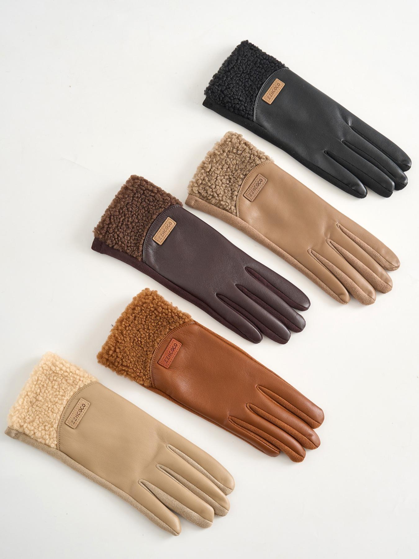 Winter Thermal Gloves for Men & Women, Touchscreen Waterproof Windproof Cycling Gloves, Thick Fleece Lined Outdoor Motorcycle Gloves, Motorcycle Riding Gloves