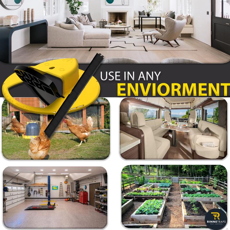 Flip 'N Slide Bucket Mouse Trap - Multi-Catch, Auto-Reset, Humane/Lethal Rat Trap - ABS Plastic Material, Reusable Mouse Traps for Indoor Home & Outdoor Use