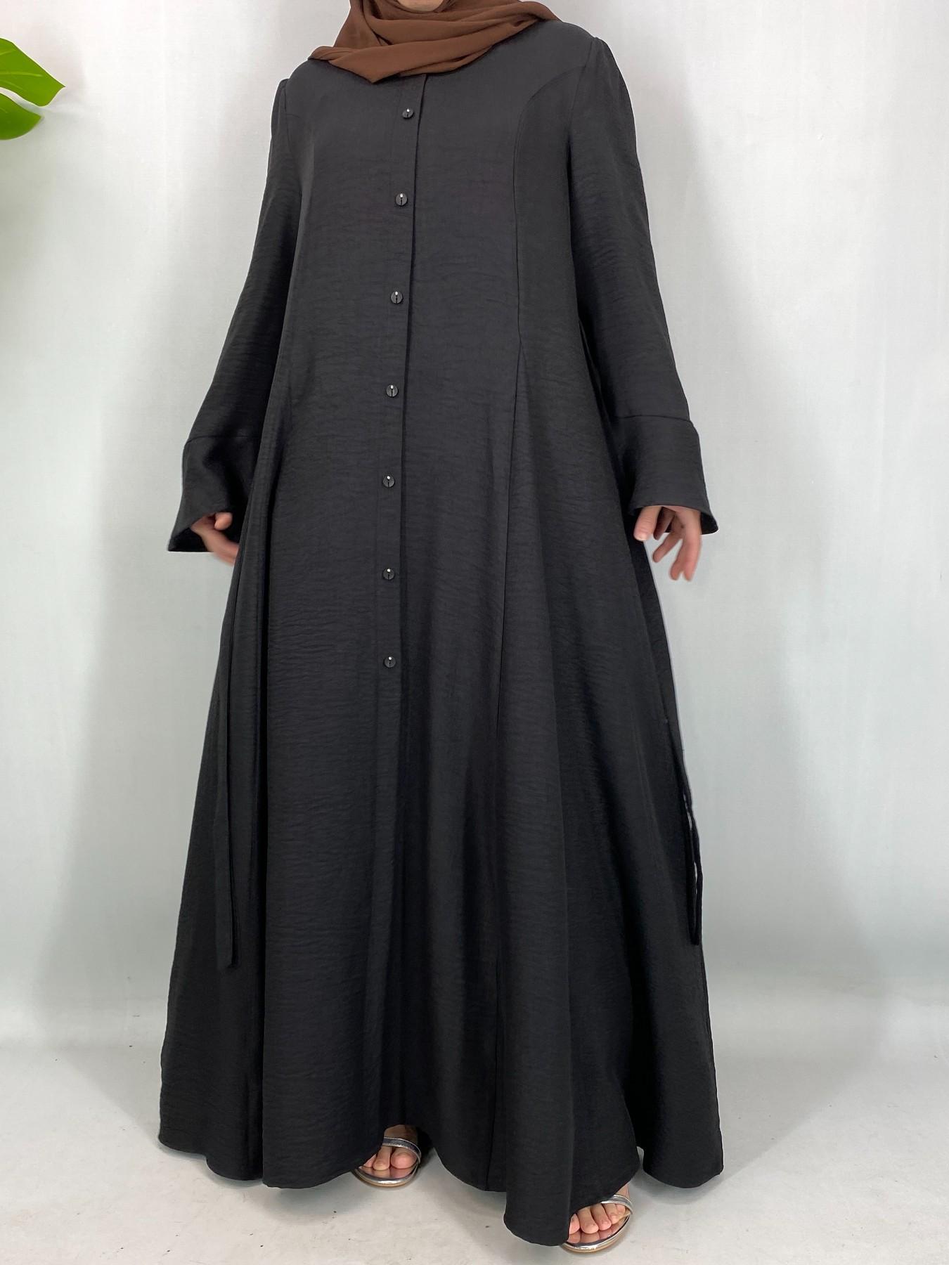 Muslim Sleepwear Dress for Women, Button Front Design, Available in 3  High-Quality Colors, 5 Sizes,