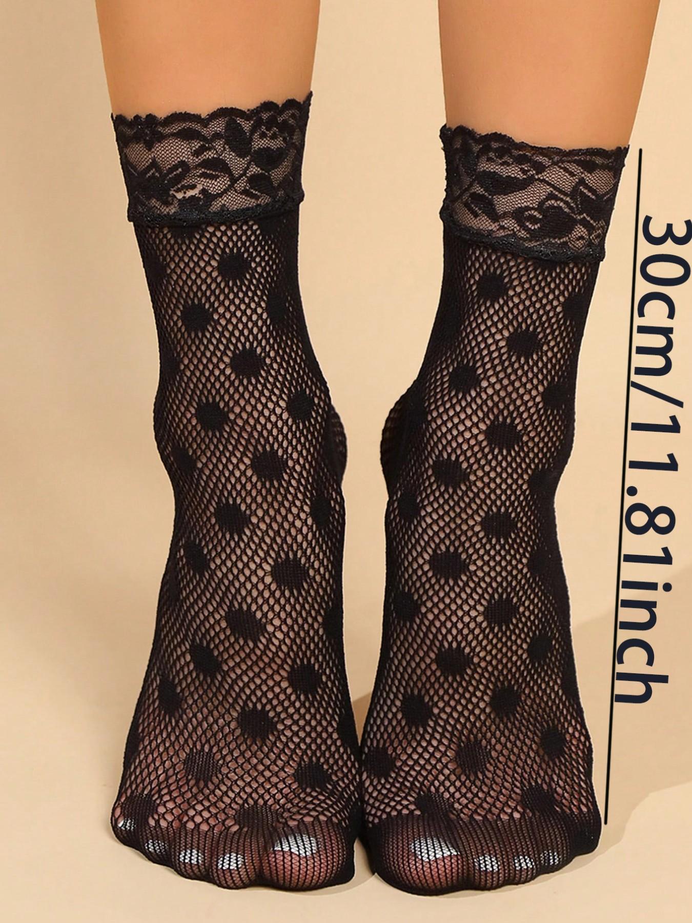 Random 5 Pairs Embroidered Hollow Out Ankle Socks, Comfortable & Stylish Footwear, Perfect for Daily Wear, Ideal Gift Idea