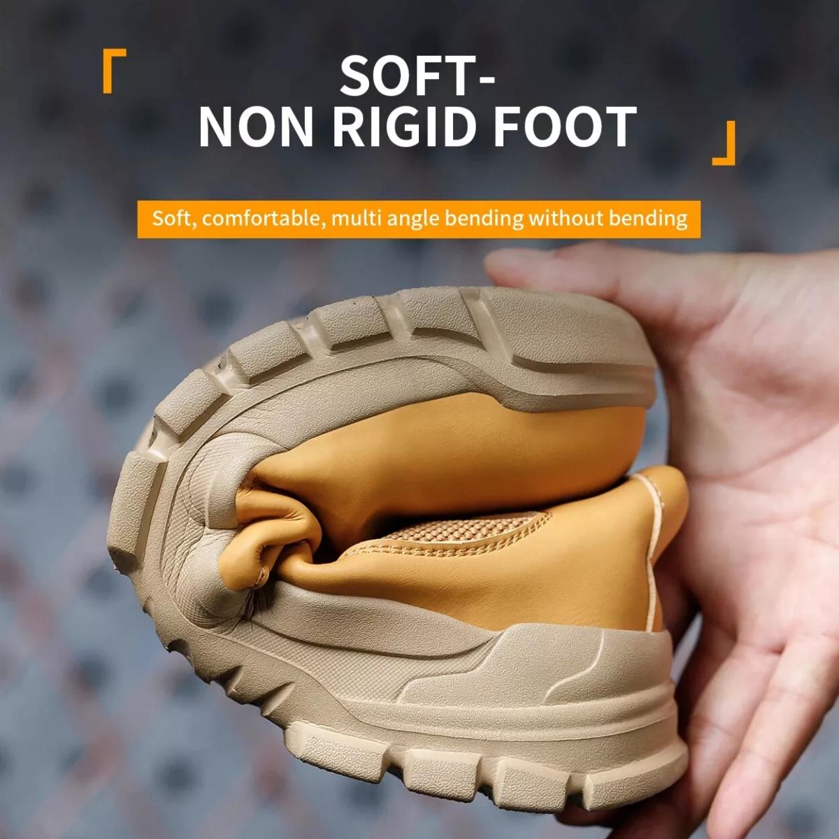 Steel Toe Boots for Men Waterproof Safety Shoes Leather Chelsea Boots Puncture Proof Slip-on Work Boots Footwear steel toe shoes non slip work shoes