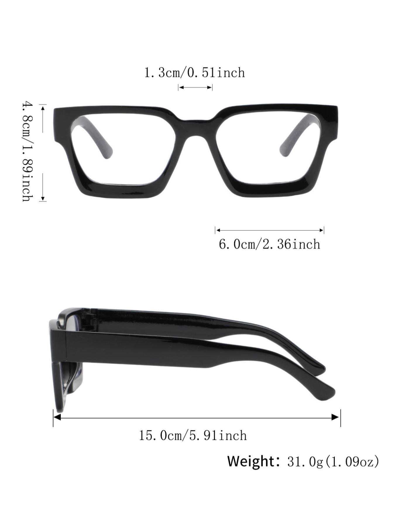 12pcs Women's Plastic Square Frame Mirror Set, Multiple Colors & Styles, Simple Fashion Casual Flat Mirror, Leopard Print Frame, Fashionable Frames Glasses