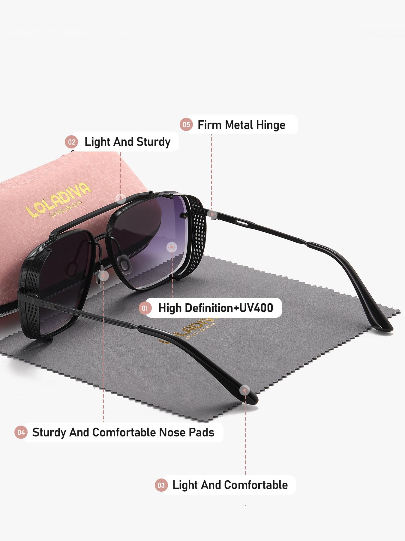 Unisex Plain Color Sunglasses, Lightweight Durable Sunglasses, Trendy Casual Sunglasses for Everyday Use, Fashion Accessories for Outdoor Activities