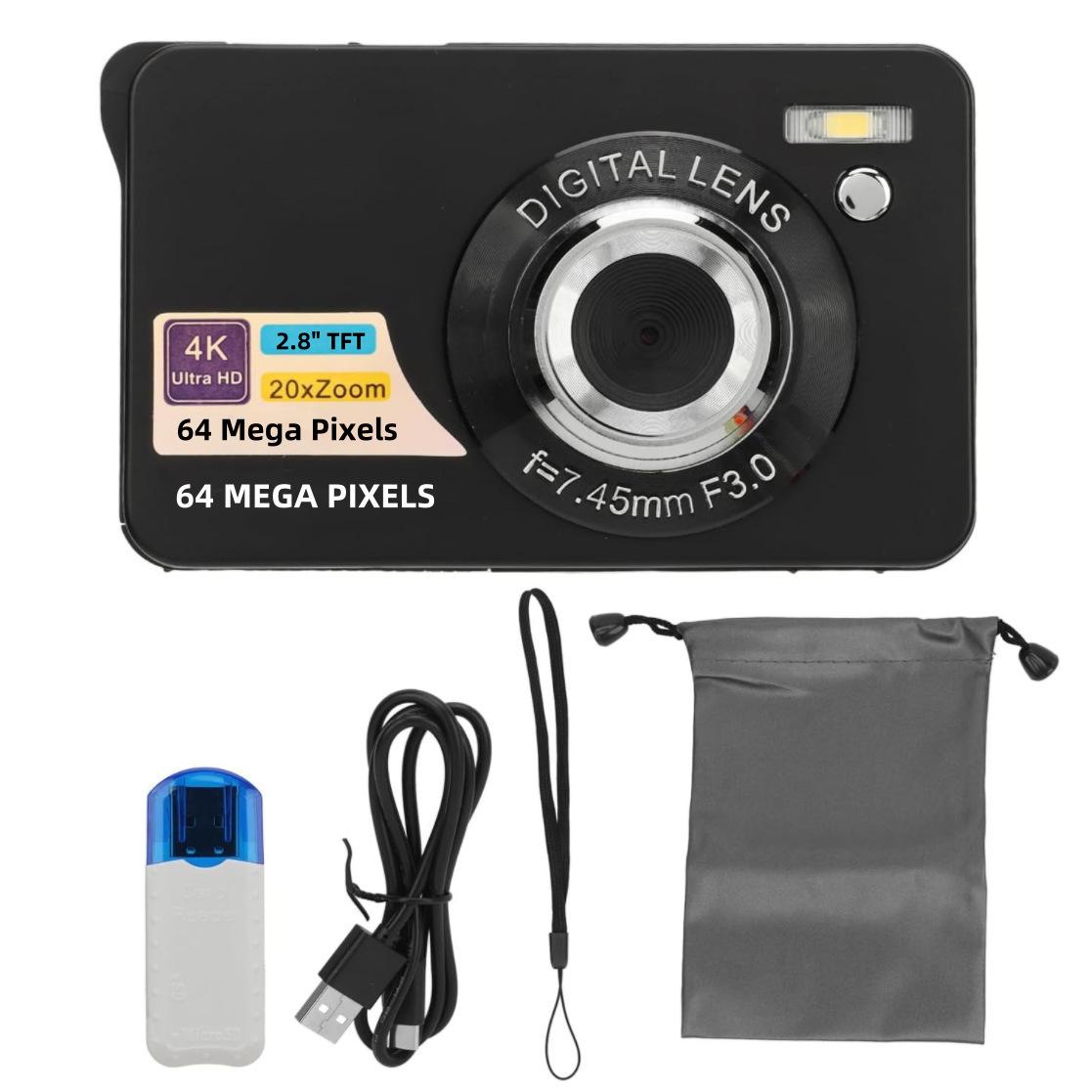 4K English Version 56 Megapixel HD Standard Digital Camera Camcorder for Home Use OLS64M Travel Portable