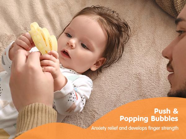 hahaland Baby Tissue Box Toy - Silicone Baby Toys 6-12 Months Montessori Toy for 6 Month Old - 6-in-1 Soft Busy Activity Cube with Scarves, Crinkle, Textures, Mirror, Sensory Popper - Gifts for Babies