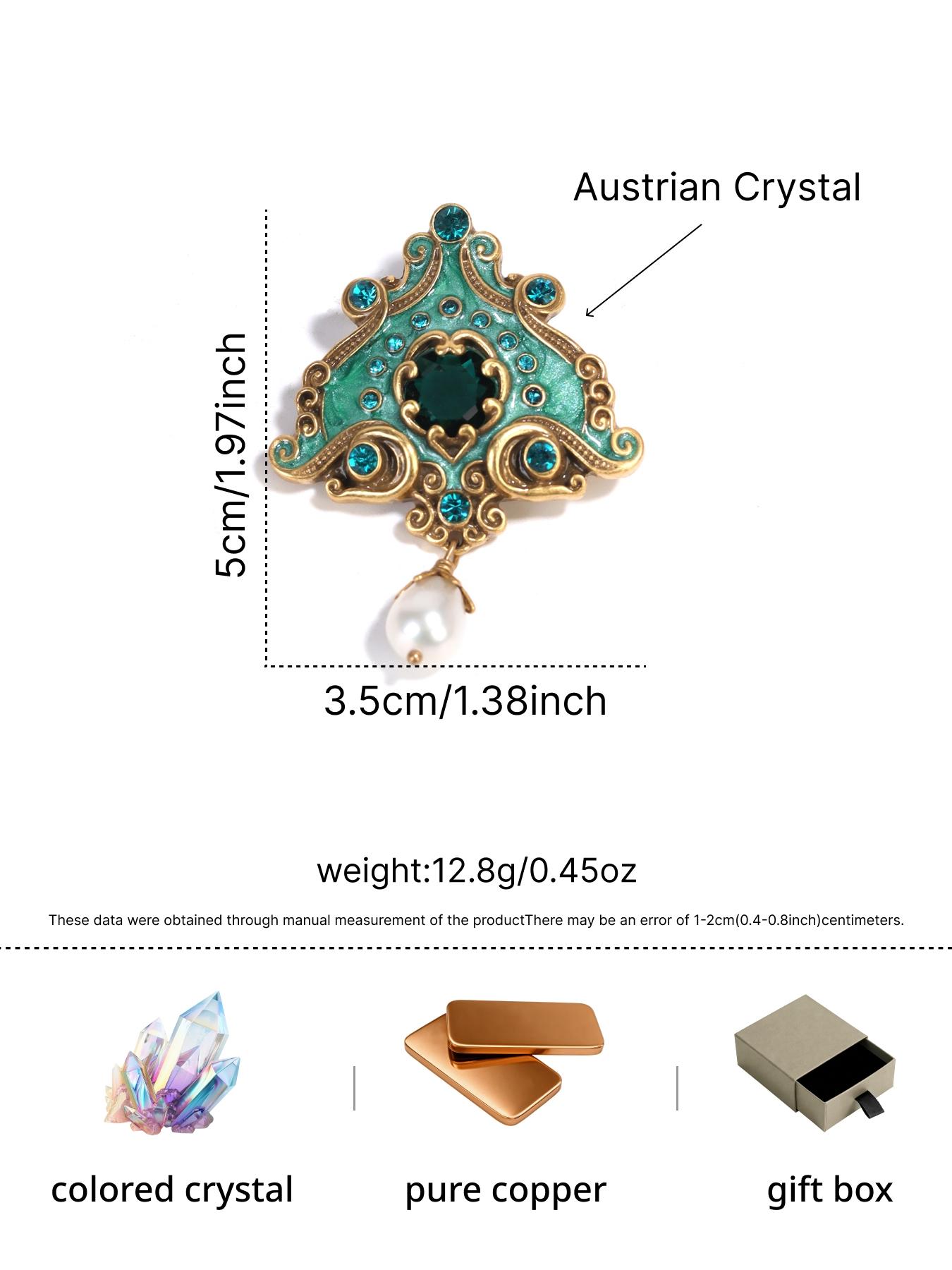 A stylish vintage brooch with royal elements, suitable for everyday wear, vacations, dates, and other occasions, and also a charming little gift.