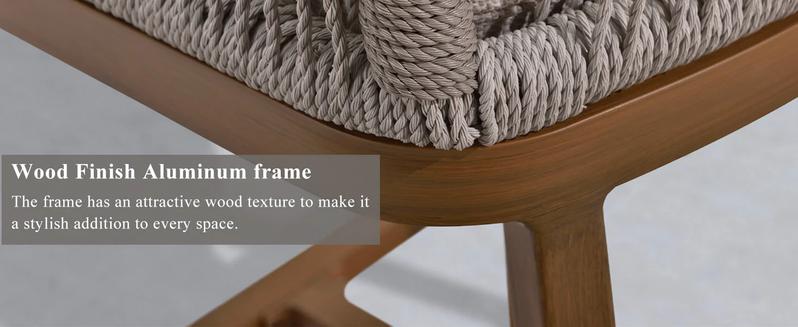 PURPLE LEAF Rattan Bar Stools Set of 2, Modern Counter Stools & Bar Stools with Cushions, Outdoor Bar Stools