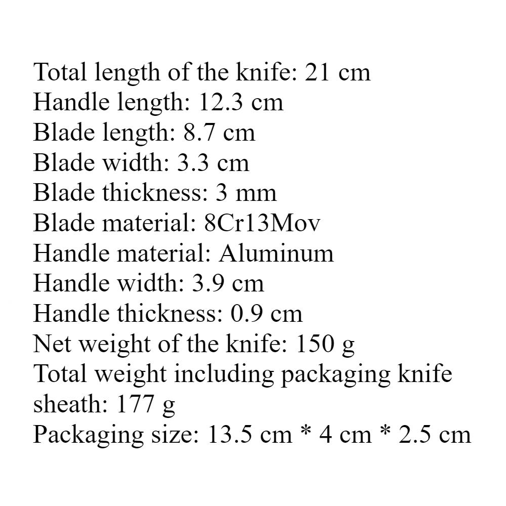 Available in Three Colors Model 713 High-quality Folding Knife with 8Cr13Mov Blade and Aluminum Handle. Portable Outdoor Knife—ideal for Hiking, Mountaineering, Survival, Camping, Tool EDC